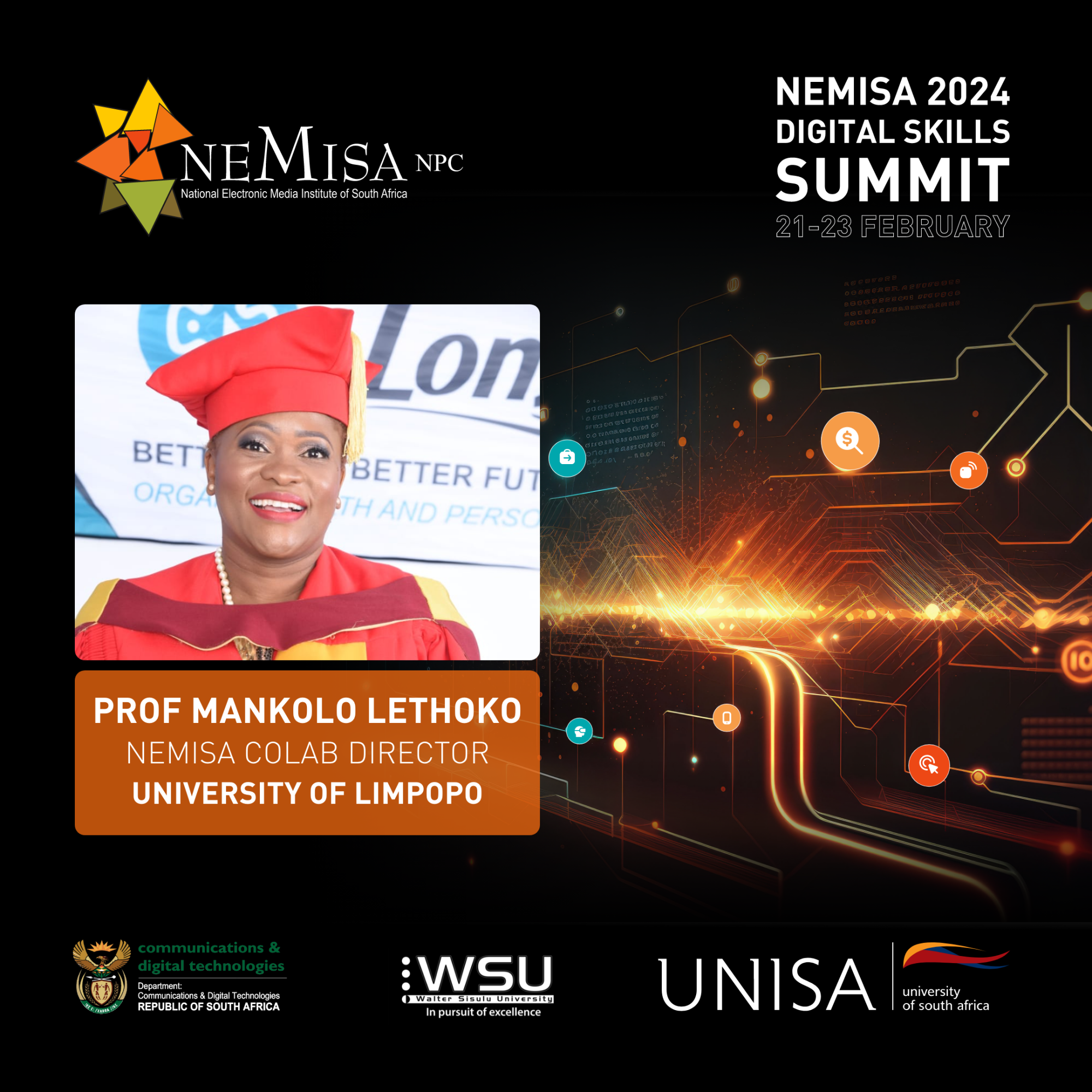 NEMISA Digital Skills Summit 2024_Speakers_Prof Mankolo Lethoko